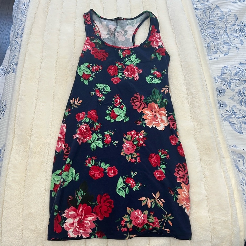 Fashion nova racer back floral mini dress